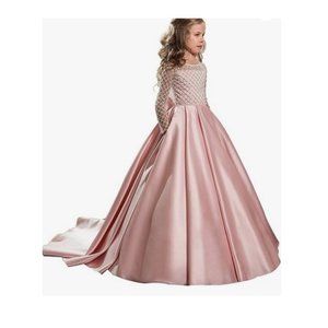 Amazon Fashion - Floor Length Button Draped Tulle Ball Gown